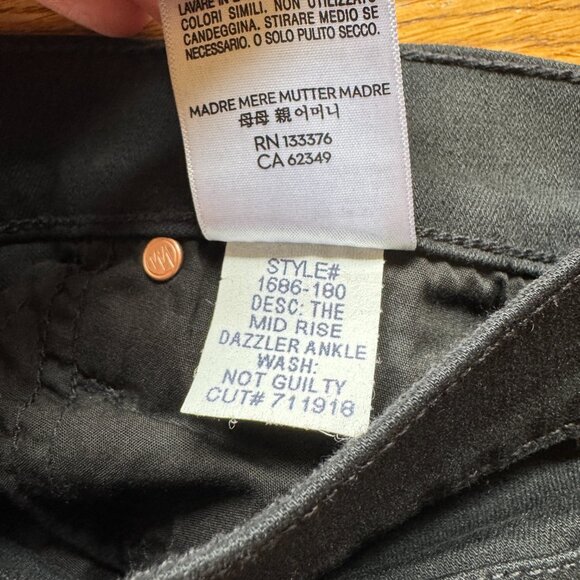 Mother The Mid Rise Dazzler Ankle Not Guilty Size 26 - Picture 8 of 15